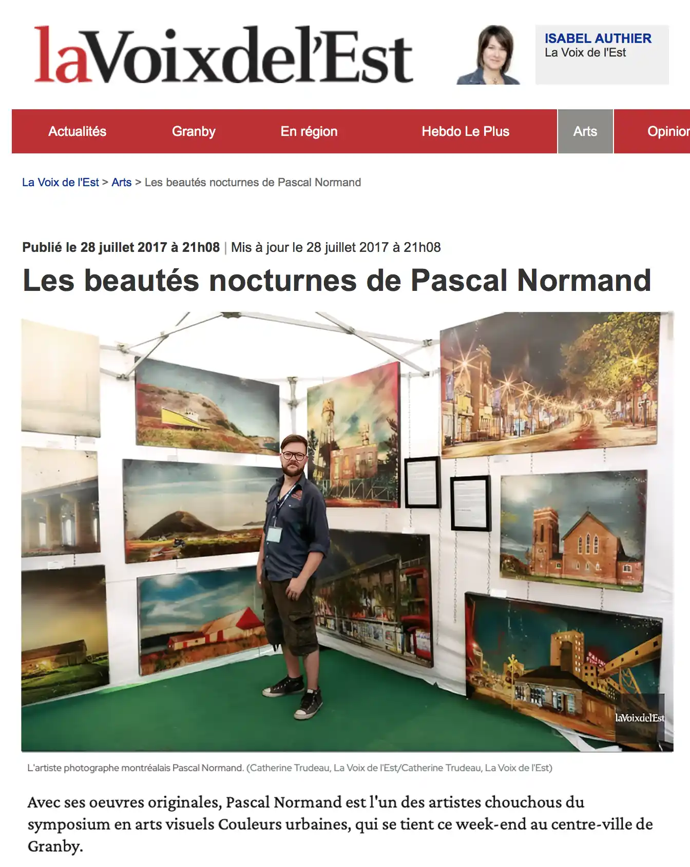 Article La Voix de L'est 2017