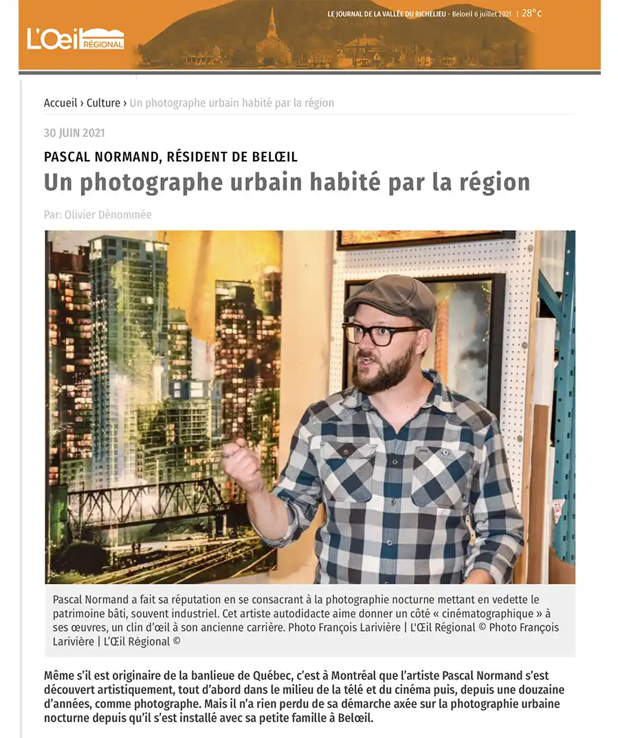 article L'oeil Regional 2021